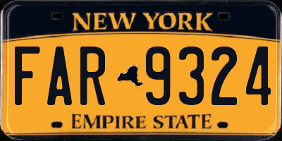 NY license plate FAR9324
