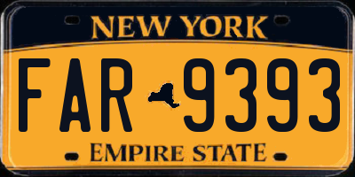 NY license plate FAR9393