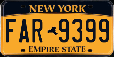NY license plate FAR9399