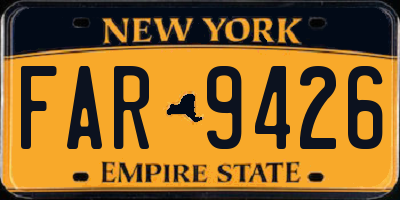 NY license plate FAR9426