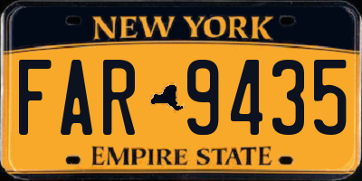 NY license plate FAR9435