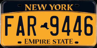 NY license plate FAR9446