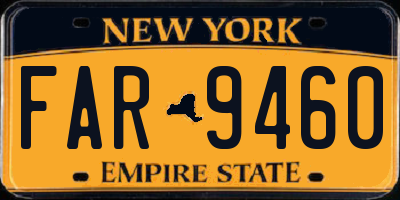 NY license plate FAR9460