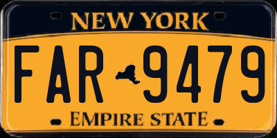 NY license plate FAR9479