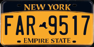 NY license plate FAR9517