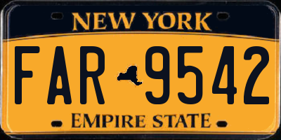 NY license plate FAR9542
