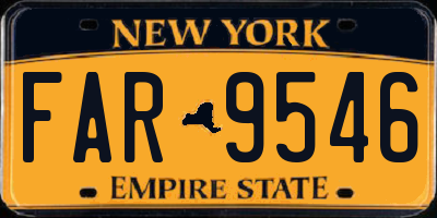 NY license plate FAR9546