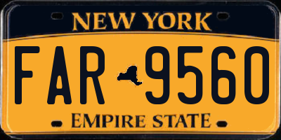 NY license plate FAR9560