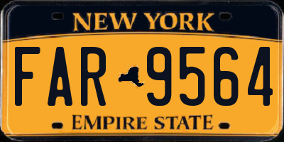 NY license plate FAR9564