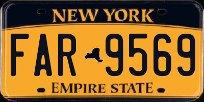 NY license plate FAR9569