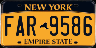 NY license plate FAR9586