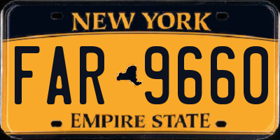 NY license plate FAR9660