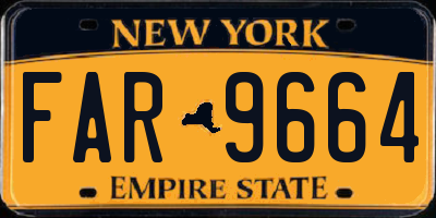 NY license plate FAR9664