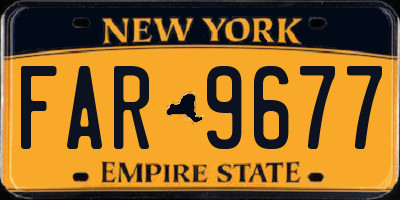 NY license plate FAR9677