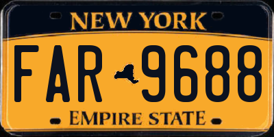 NY license plate FAR9688