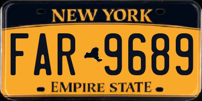 NY license plate FAR9689