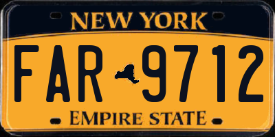 NY license plate FAR9712