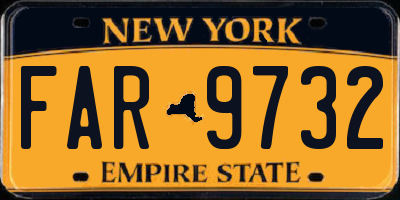 NY license plate FAR9732