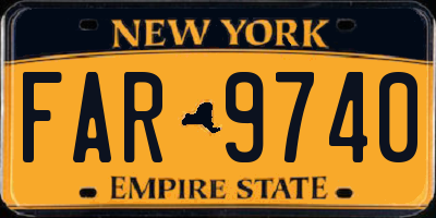 NY license plate FAR9740