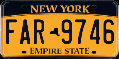 NY license plate FAR9746