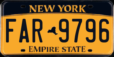 NY license plate FAR9796