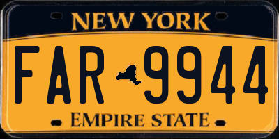 NY license plate FAR9944