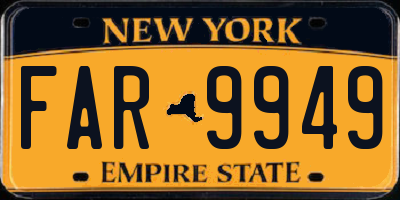 NY license plate FAR9949