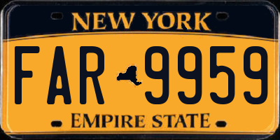 NY license plate FAR9959