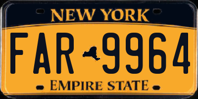 NY license plate FAR9964