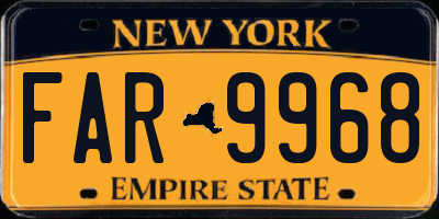 NY license plate FAR9968