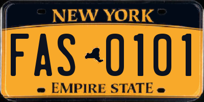 NY license plate FAS0101