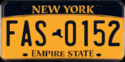 NY license plate FAS0152