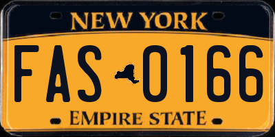NY license plate FAS0166