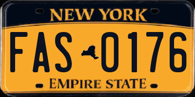 NY license plate FAS0176