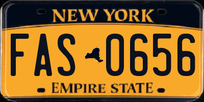 NY license plate FAS0656