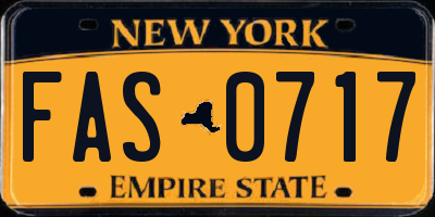 NY license plate FAS0717