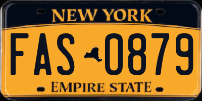 NY license plate FAS0879