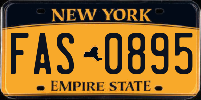 NY license plate FAS0895