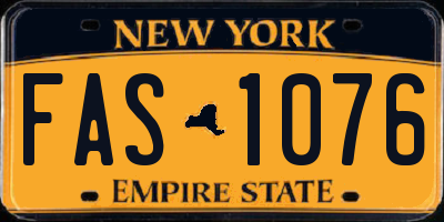 NY license plate FAS1076