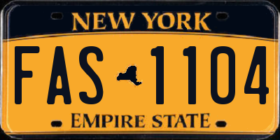 NY license plate FAS1104