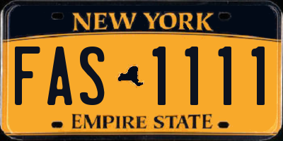 NY license plate FAS1111