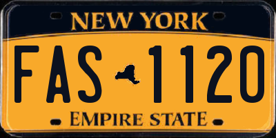 NY license plate FAS1120