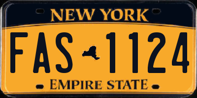 NY license plate FAS1124
