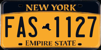 NY license plate FAS1127