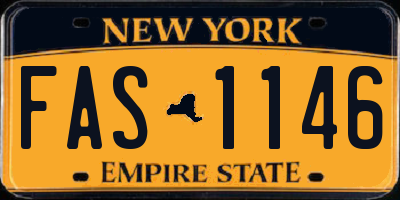 NY license plate FAS1146