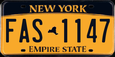 NY license plate FAS1147