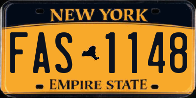 NY license plate FAS1148