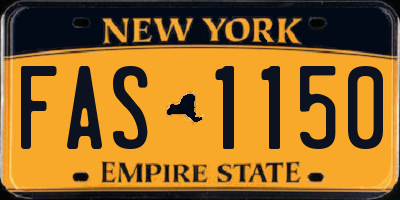 NY license plate FAS1150