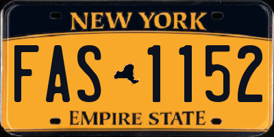NY license plate FAS1152