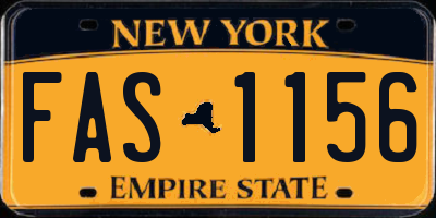 NY license plate FAS1156